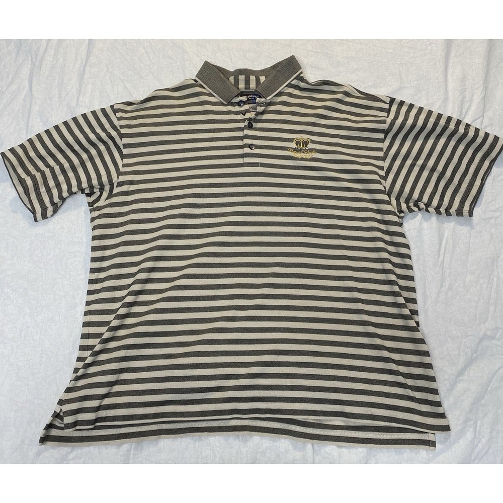 Vintage Callaway Golf Polo‎ Shirt Mens XL Royal Links Golf Club Striped